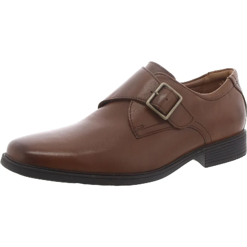 Clarks Mens Tilden Style Leather Casual Monk Shoes