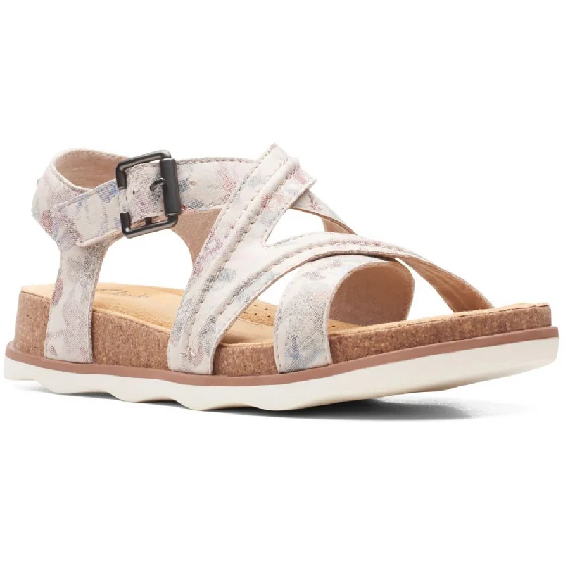 Clarks Womens Brynn Ave Faux Leather Open Toe Strappy Sandals