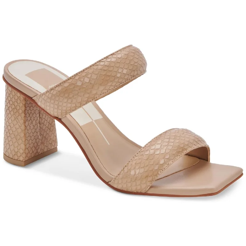 Dolce Vita Womens Pascoe Slip On Double Strap Block Heel