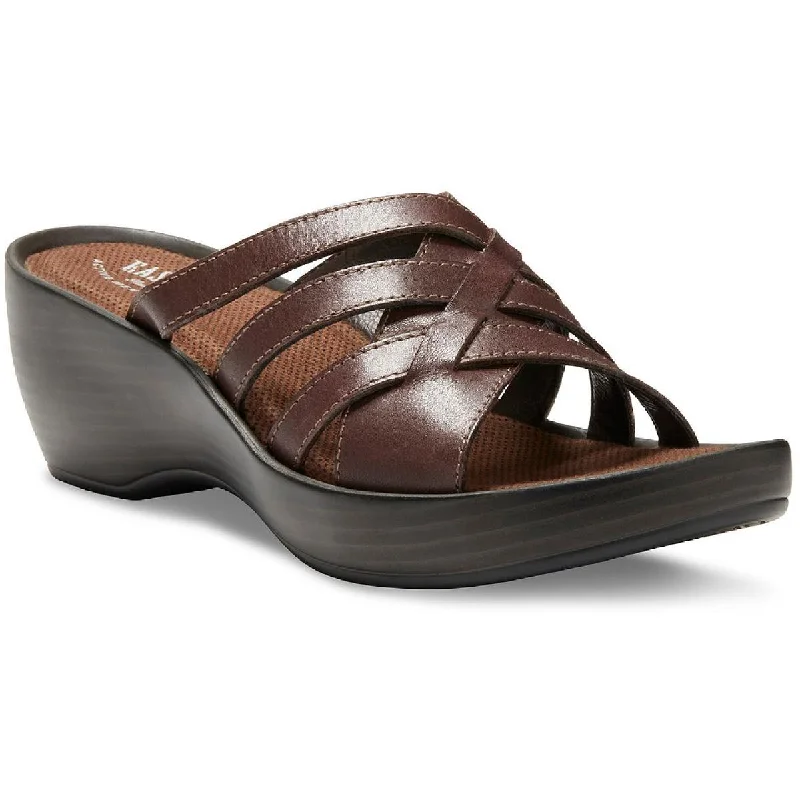 Eastland Womens Poppy Leather Memory Foam Wedges