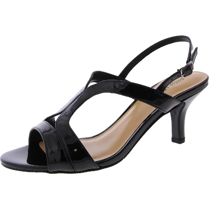 Easy Street Womens Bree Patent Leather Slingback Ankle Strap