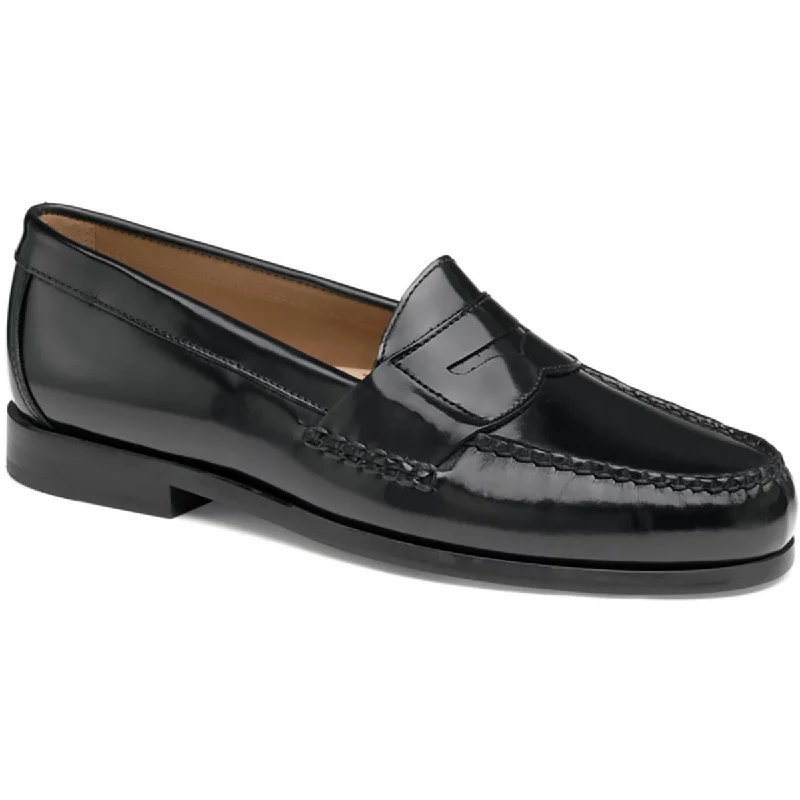 Johnston & Murphy Mens HAYES  Leather Round toe Loafers