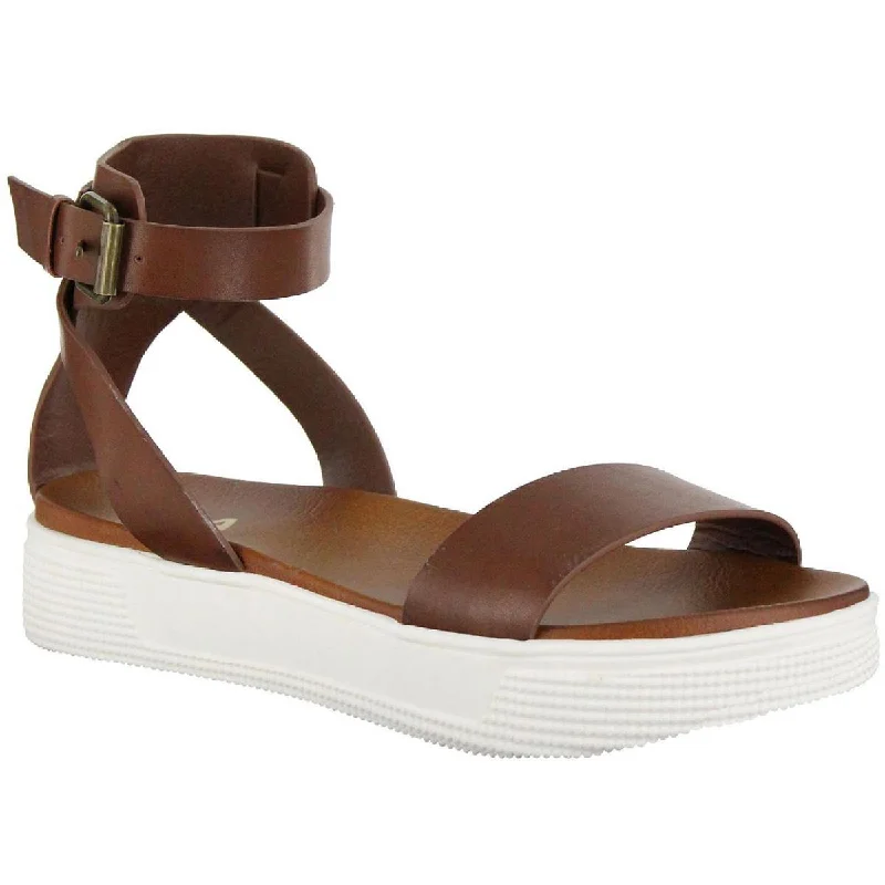 Mia Womens Ellen Faux Leather Open Toe Platform Sandals