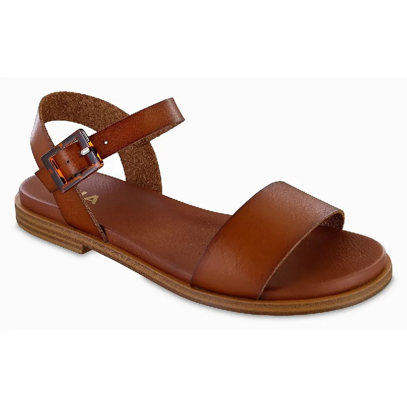Mia Womens Peyton Faux Leather Adjustable Slingback Sandals