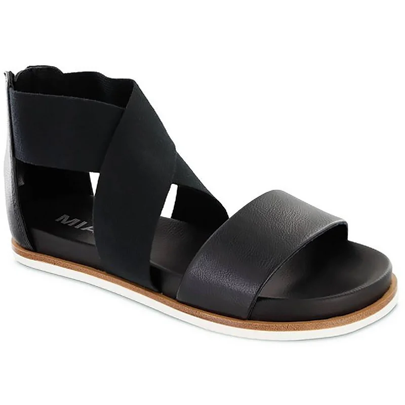 Mia Womens Valuna Faux Leather Zipper Strappy Sandals