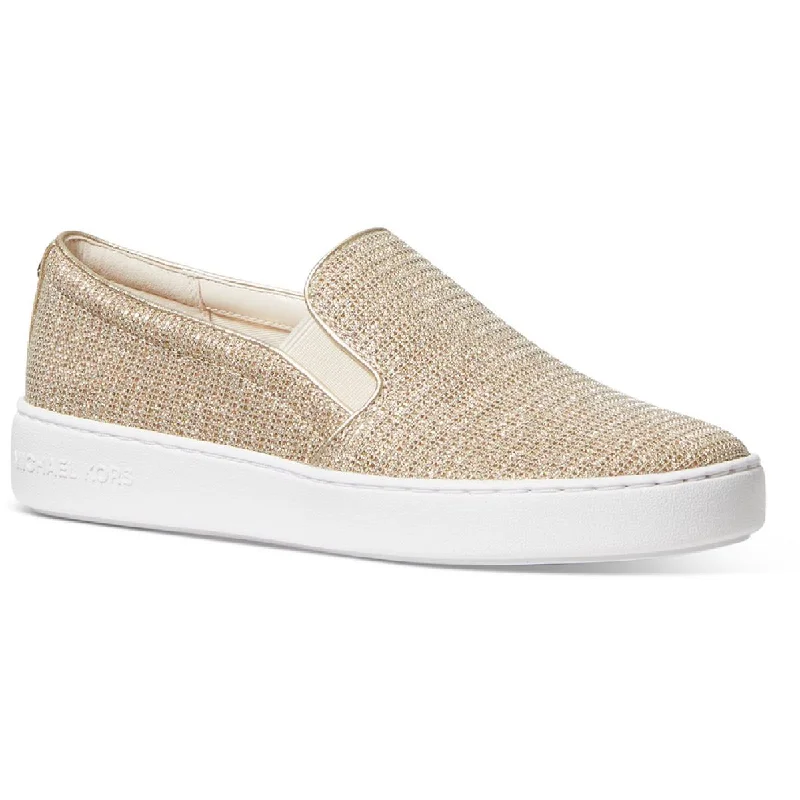 MICHAEL Michael Kors Women's Keaton Coated Canvas Two-Tone Logo Slip-On Sneaker