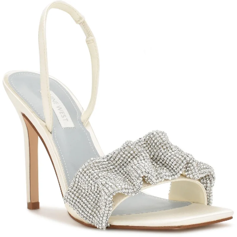 Nine West Womens WN Taray 7 Rhinestone Gathered Heels