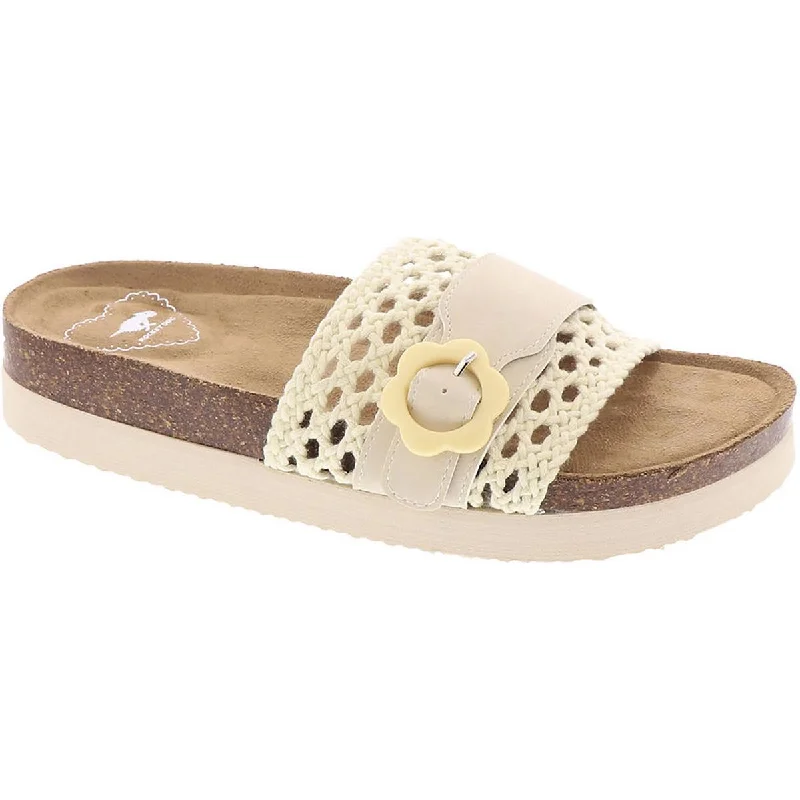 Rocket Dog Womens Alma Woven Buckle Slide Sandals