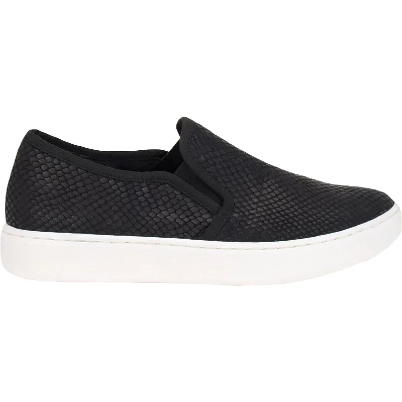 Sofft Womens Somers Leather Snake Embossed Slip-On Sneakers