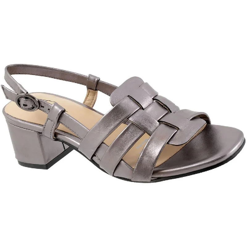 Trotters Womens Luna Leather Block Heel
