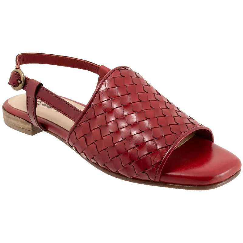 Trotters Womens Nola Woven Low Heel Slingback Sandals